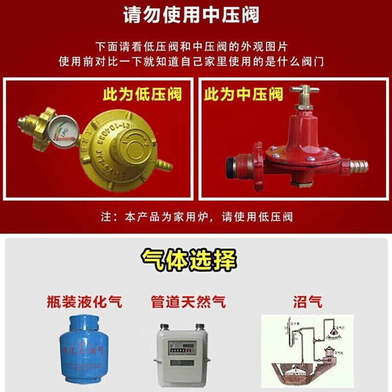 SUIPORP煤气灶单灶 液化气台式燃气灶 天然气家用节能猛火灶单个眼户外 不锈钢四环猛火熄保 无赠品 液化气