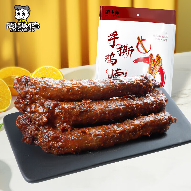 周黑鸭（ZHOUHEIYA）周小伴麻辣甜黑鸭味手撕鸡脖400g 休闲特产小零食 【保质期约剩36天】周小伴甜辣鸡脖400g