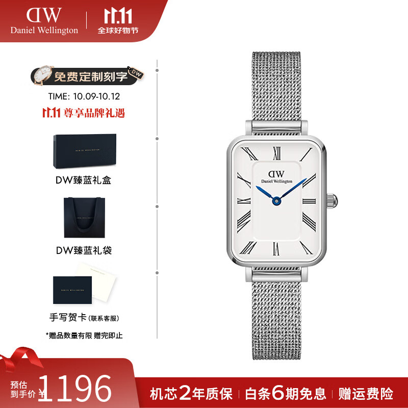 丹尼尔惠灵顿（DanielWellington）DW手表女小蓝针复古方表女士手表欧美腕表 七夕情人节礼物送女友 DW00