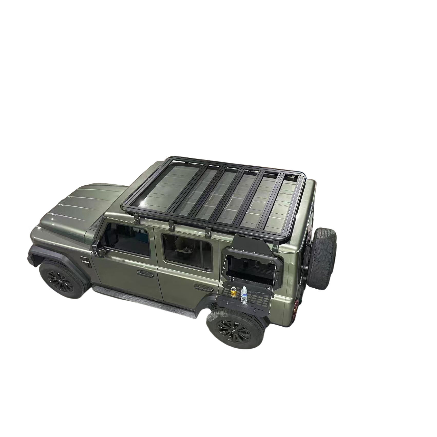 丽田北汽212t01车顶行李架改装专用平台爬梯横杆装饰件铝合金加厚 212