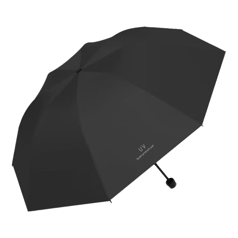 印象城雨伞遮阳伞晴雨两用折叠轻巧便携防晒防紫外线手动男女学生太阳伞 【到手两把】32骨黑色