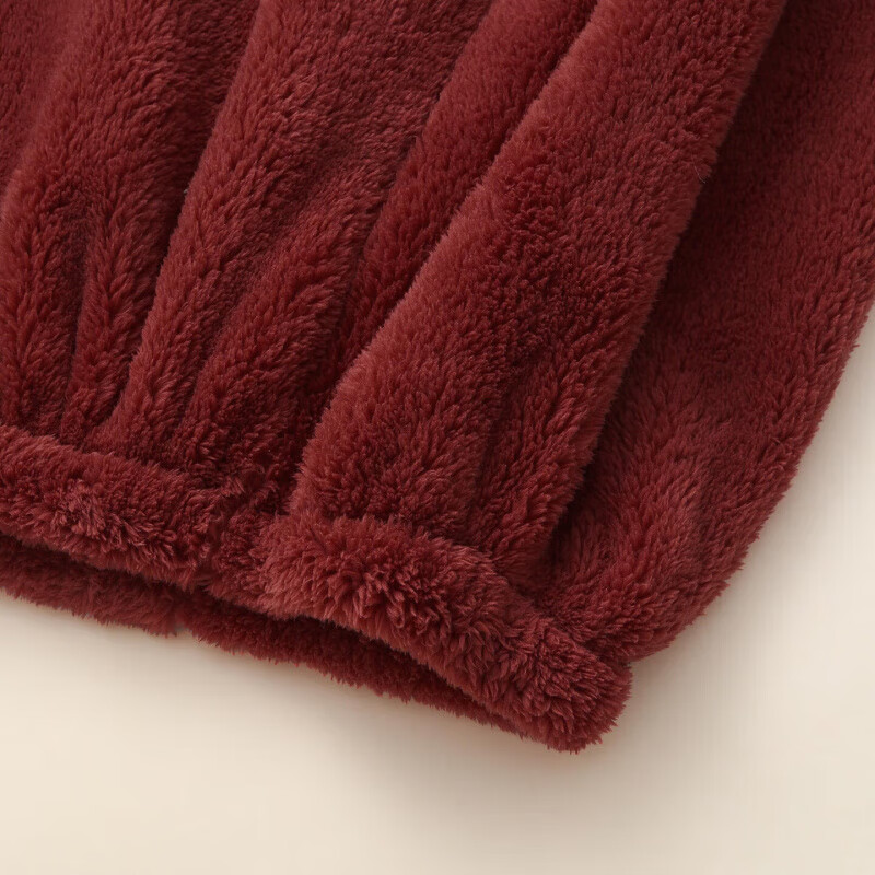 芬腾珊瑚绒睡衣男女士秋冬季套装保暖法兰绒加绒加厚休闲家居服冬天 FJ26940699富贵红 【单女款】 XL 建议:女124-142,男146-165斤