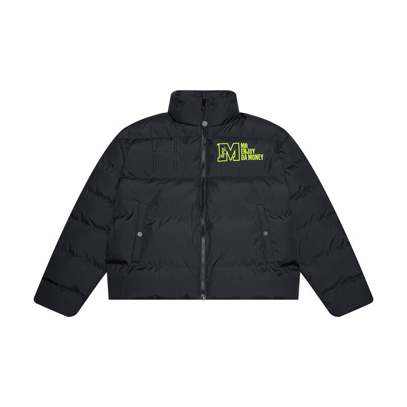 MEDM 刺绣基础羽绒服冬季美式短款休闲防风保暖外套男士潮牌加厚 灰色 XL