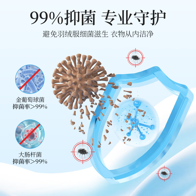 优洁士羽绒服蓬松洗衣液500ml护绒专用清洗剂水洗机洗蓬松柔顺清洁洗涤 【洁净蓬松】抑菌除螨|羽绒服+羊绒羊毛+丝绸