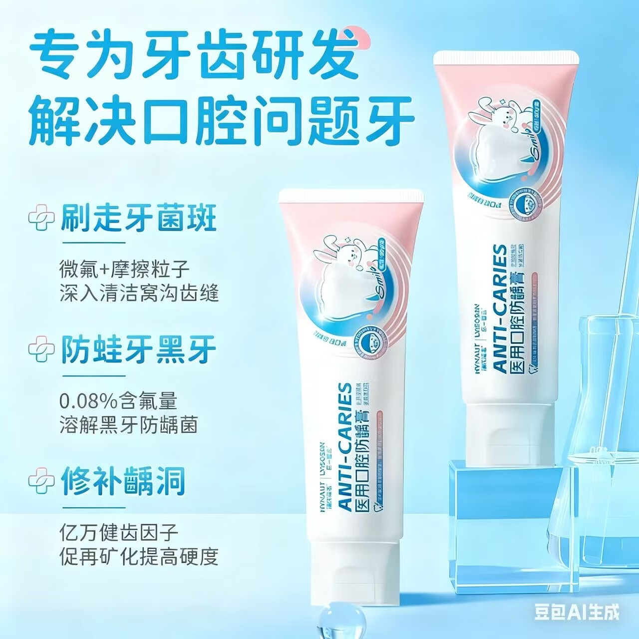 卡娇奴医研级青少年防蛀含氟龋齿牙洞去渍换牙期专用儿童防蛀护龈 医用青少年*3【持久养护 无惧蛀牙】3-12岁