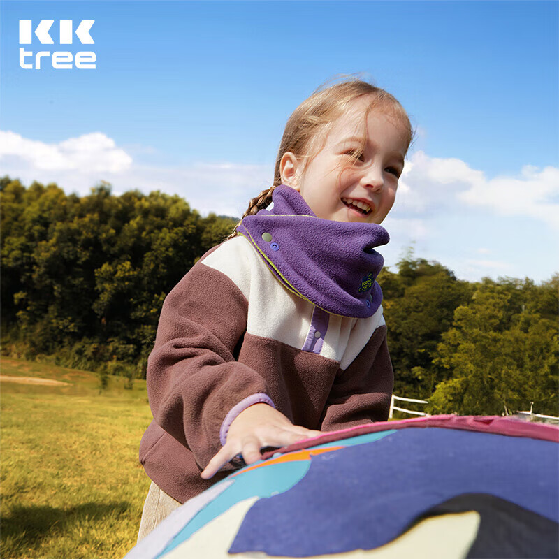 Kocotreekk树儿童围巾防风护颈宝宝保暖亲肤围脖双面可戴