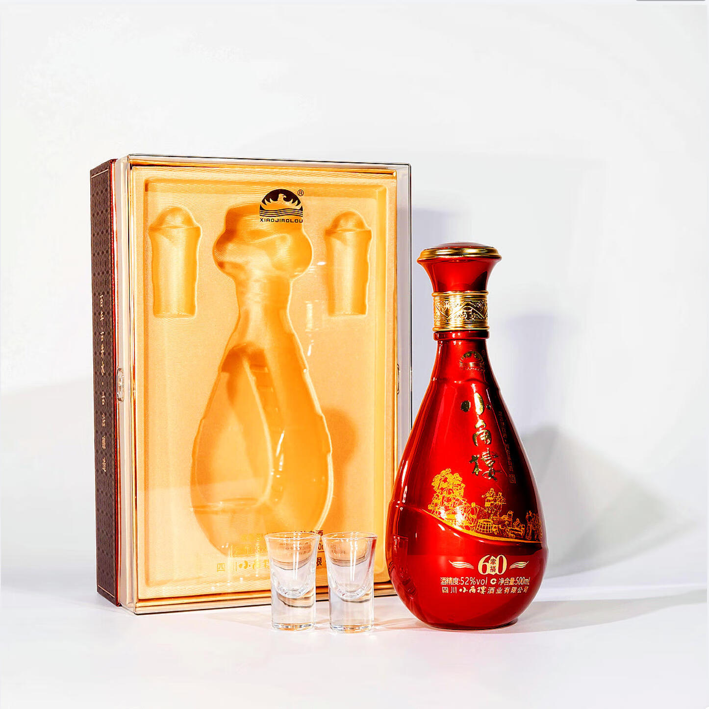 小角楼川酒52度小角楼白酒浓香型喜宴白酒500ML/瓶白酒礼盒白酒整箱酒水 52度 500mL 6瓶 【整箱送货上门】