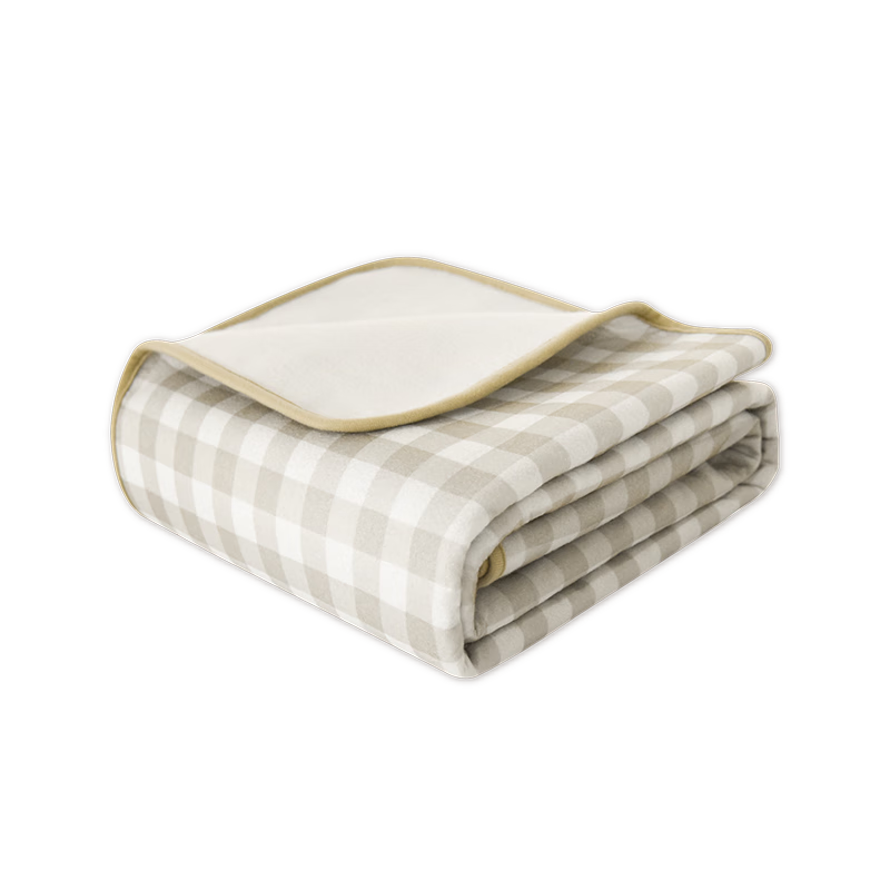 网易严选电热毯电褥子双人 四档双区控温除螨安全可折叠 180*150cm 格子款