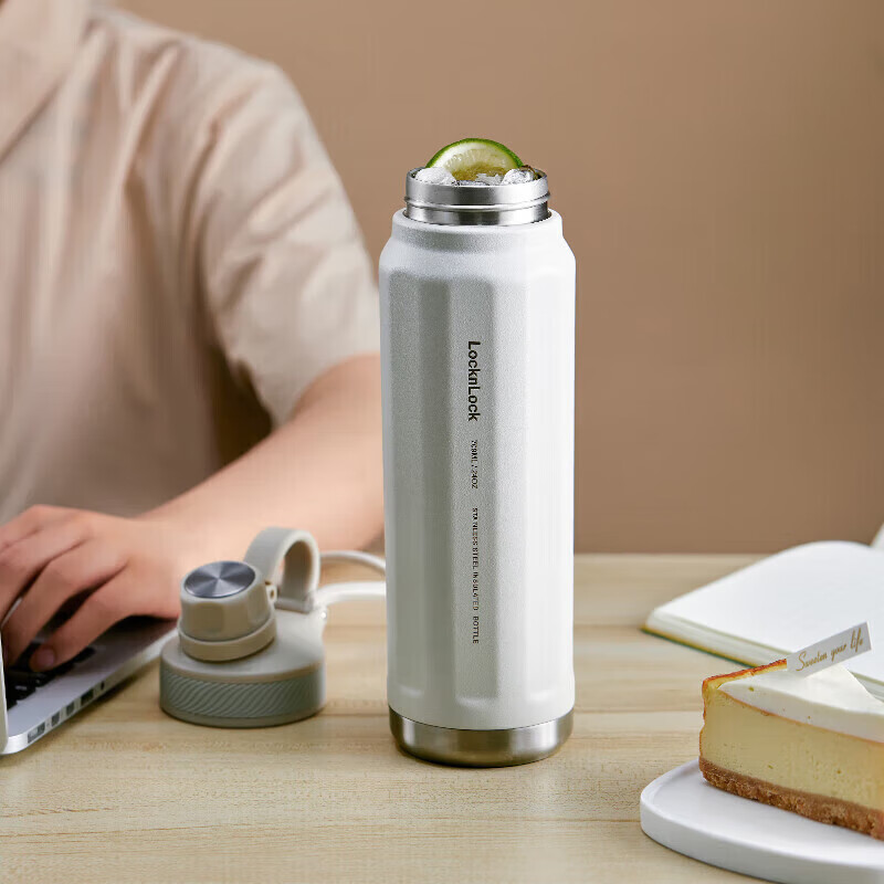 乐扣乐扣（LOCK&amp;LOCK）探索保温保冷运动杯便携运动壶大容量水杯子709ML白色LHC3251IVY