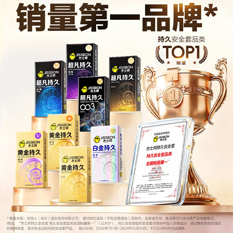 杰士邦超凡持久003延时避孕套男专用黄金安全套颗粒防早泄敏感套狼牙套 【经典持久延时】第2件0元:纯10只黄金持久