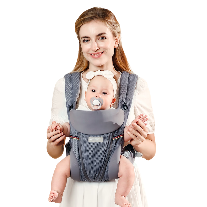 紐貝樂嬰兒背帶新生兒橫抱式抱娃神器0-36個月寶寶前后兩用外出解放雙手 星空灰【多種抱法，新生兒可用】