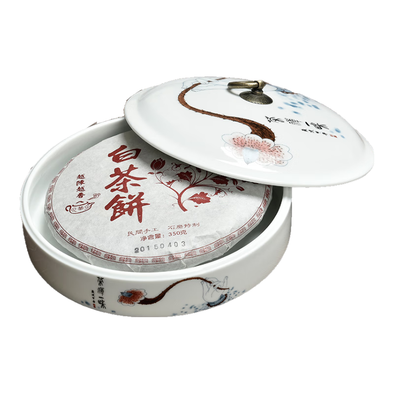 瓷牌茗茶具（cipaiming teaset）瓷牌茗茶具瓷牌茗粗陶茶葉罐大號七餅裝存茶罐醒茶密封罐普洱茶餅 粗陶富山春居一層單片裝帶