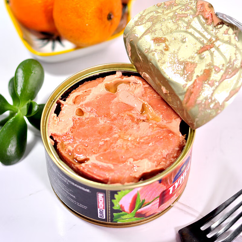 俄罗斯风味金枪鱼罐头方便食品开封即食预制沙拉食材185g/罐z/zz 【拍1发四罐】俄式金枪鱼罐头