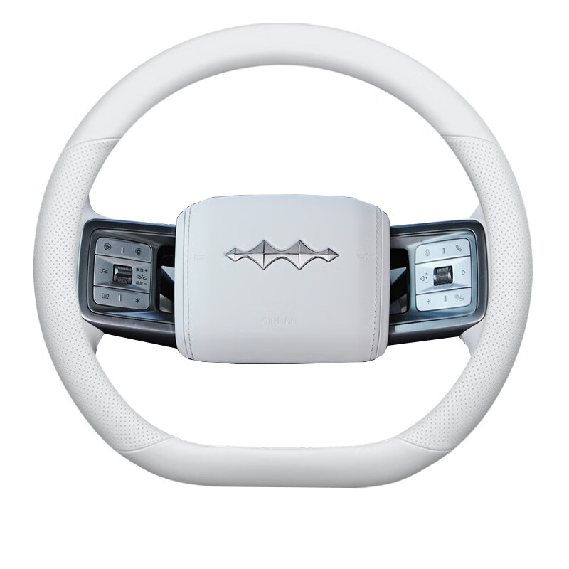 奴风适配25款方程豹钛7方向盘套专用豹豹汽车把套四季通用 方程豹通用-D型(星云灰)-皮款