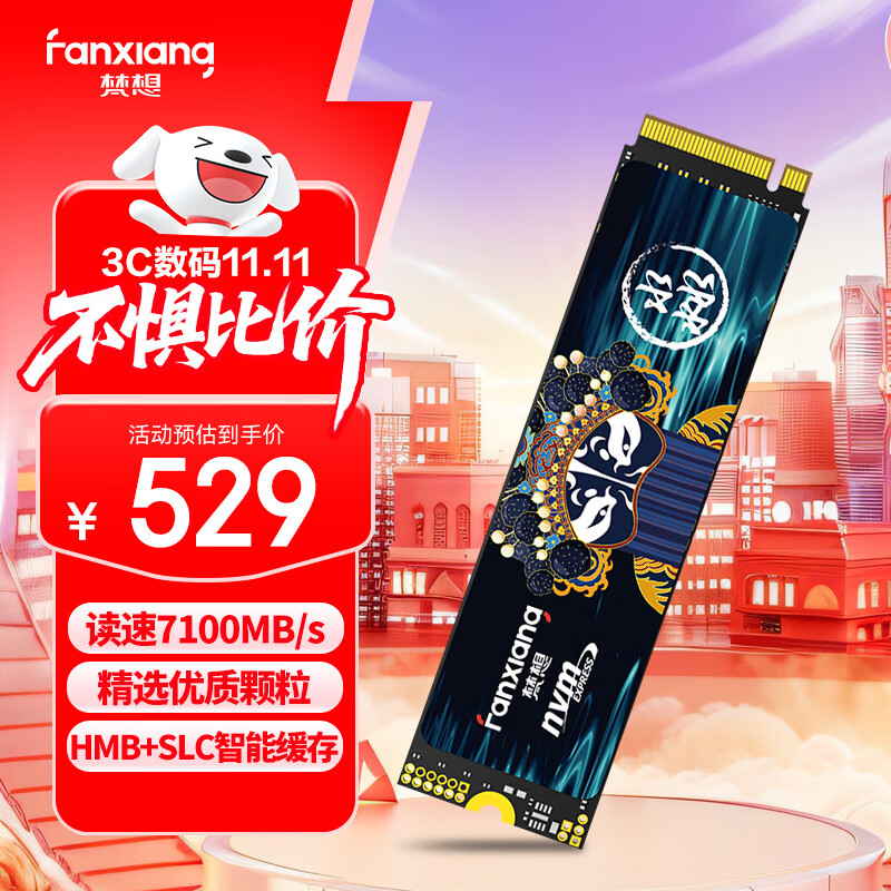 梵想（FANXIANG）1TB SSD固态硬盘 M.2接口NVMe协议PCIe4.0x4 PS5台式机笔记本电脑扩展硬盘 PC存储配件 S790E