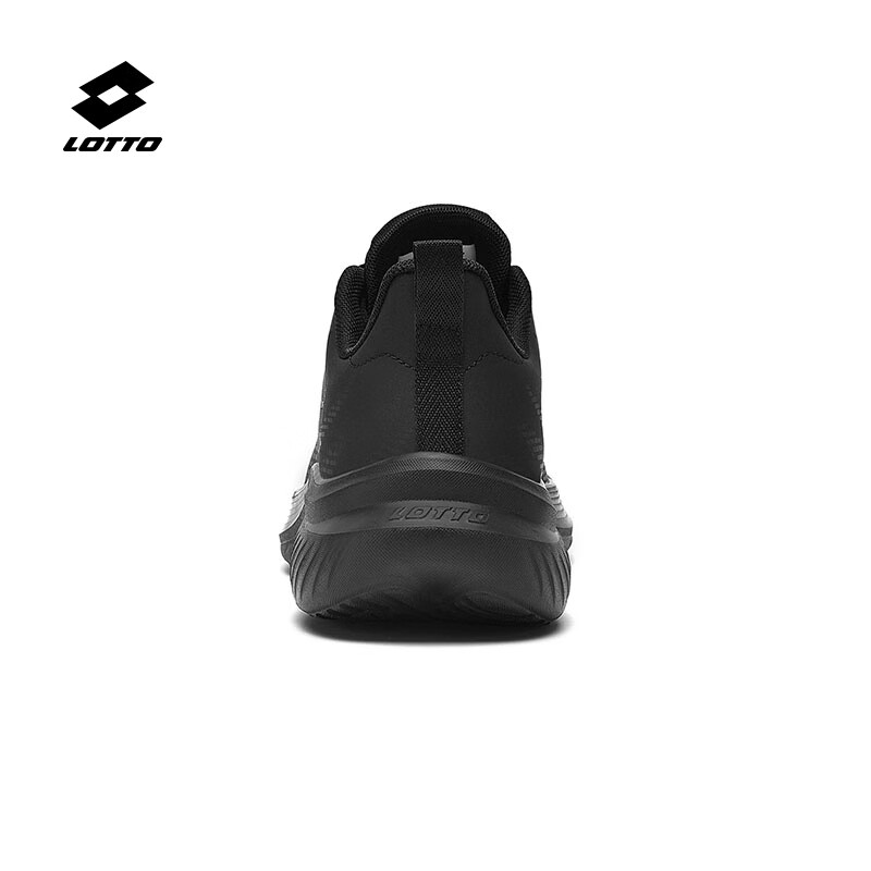 乐途(LOTTO)男鞋运动鞋男款2025秋季新款官方黑色男士休闲跑步鞋子男 正黑【皮面防泼水男女同款】 41