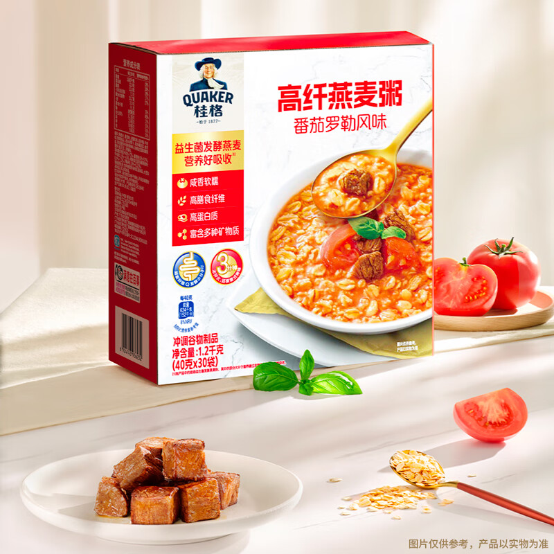 桂格高纤番茄罗勒燕麦粥1200克 最终到手价11元