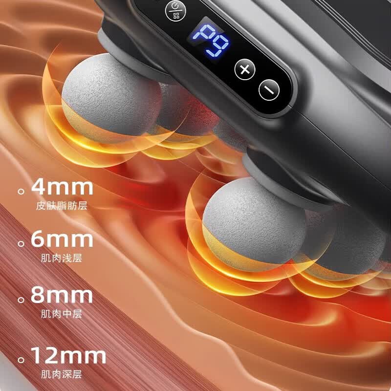 奥克斯筋膜枪全身深层肌肉放松神器小腿腿部腰部背部肩颈按摩器全自动按摩仪多功能肌膜枪电动颈膜枪六头 6头【多部位按摩+9档力度+9档模式+长续航】