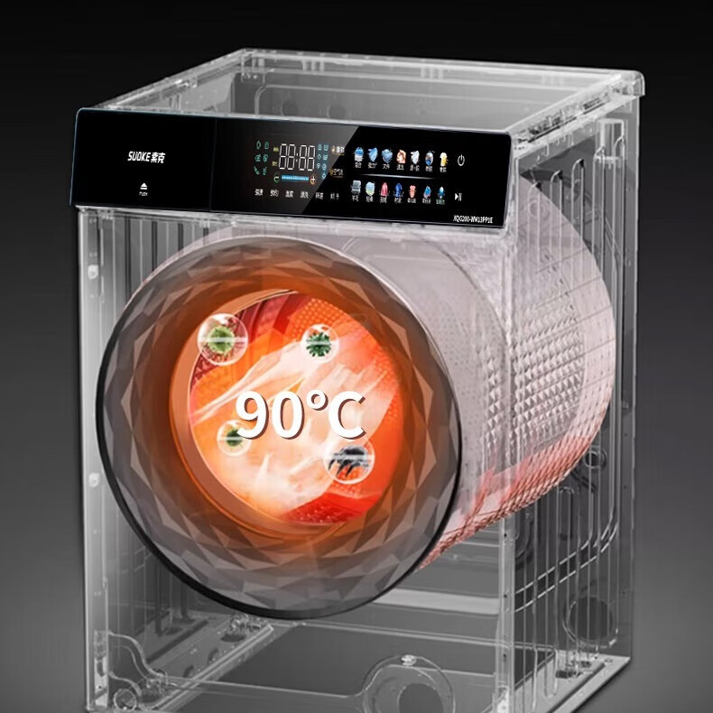 SUOKE索克20公斤大容量全自动洗烘一体滚筒洗衣机除皱免熨烫超薄嵌入纯铜变频电机桶自洁高温除菌空气洗 20KG彩屛款洗烘一体+变温柔烘+空气洗(变频)
