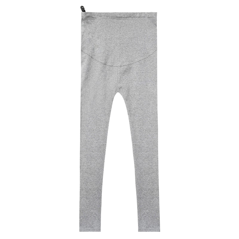 十月名裳【小个子】孕妇裤春秋外穿打底裤孕期可调节孕妇装高腰不勒肚裤子 浅灰色 2XL