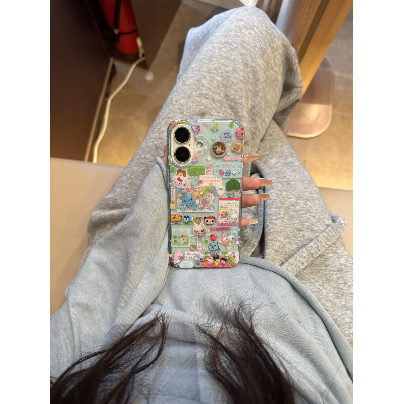 vivo古早味淡蓝彩色拓麻酷儿合体16pro手机保护壳iPhone16/15保护套15女全包iPhone15pro新款14promax 单壳 iPhone_15