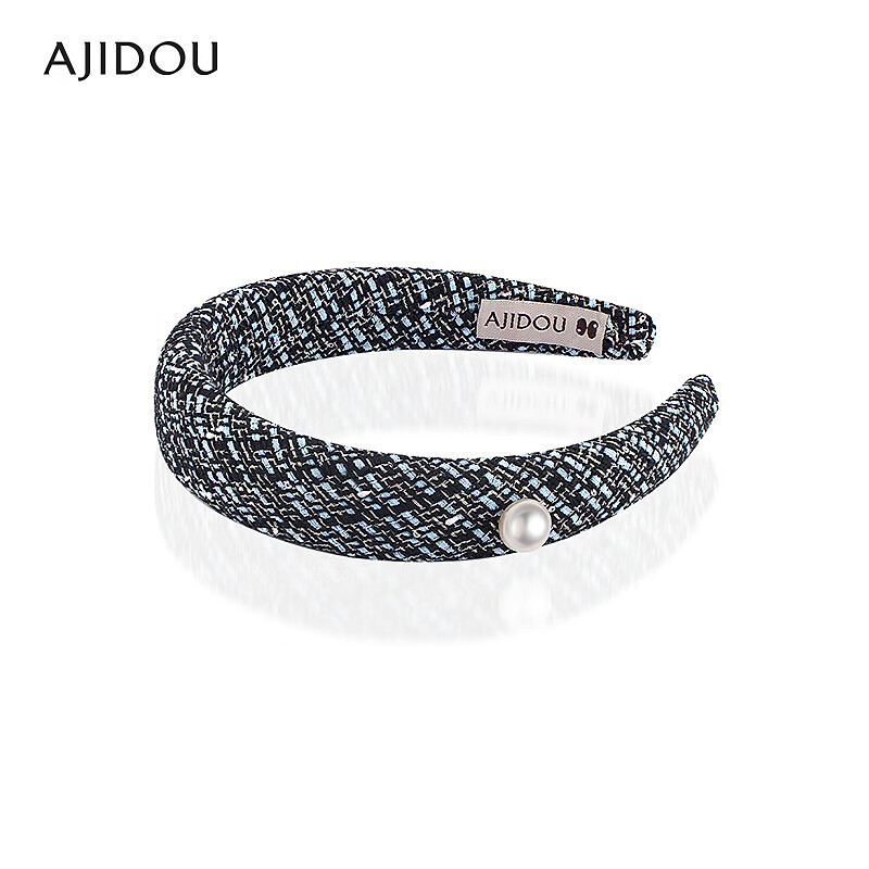 AJIDOU阿吉豆发饰女款蓝色时尚头箍织物发饰高颅顶发箍新年跨年礼物 宝蓝色 1个