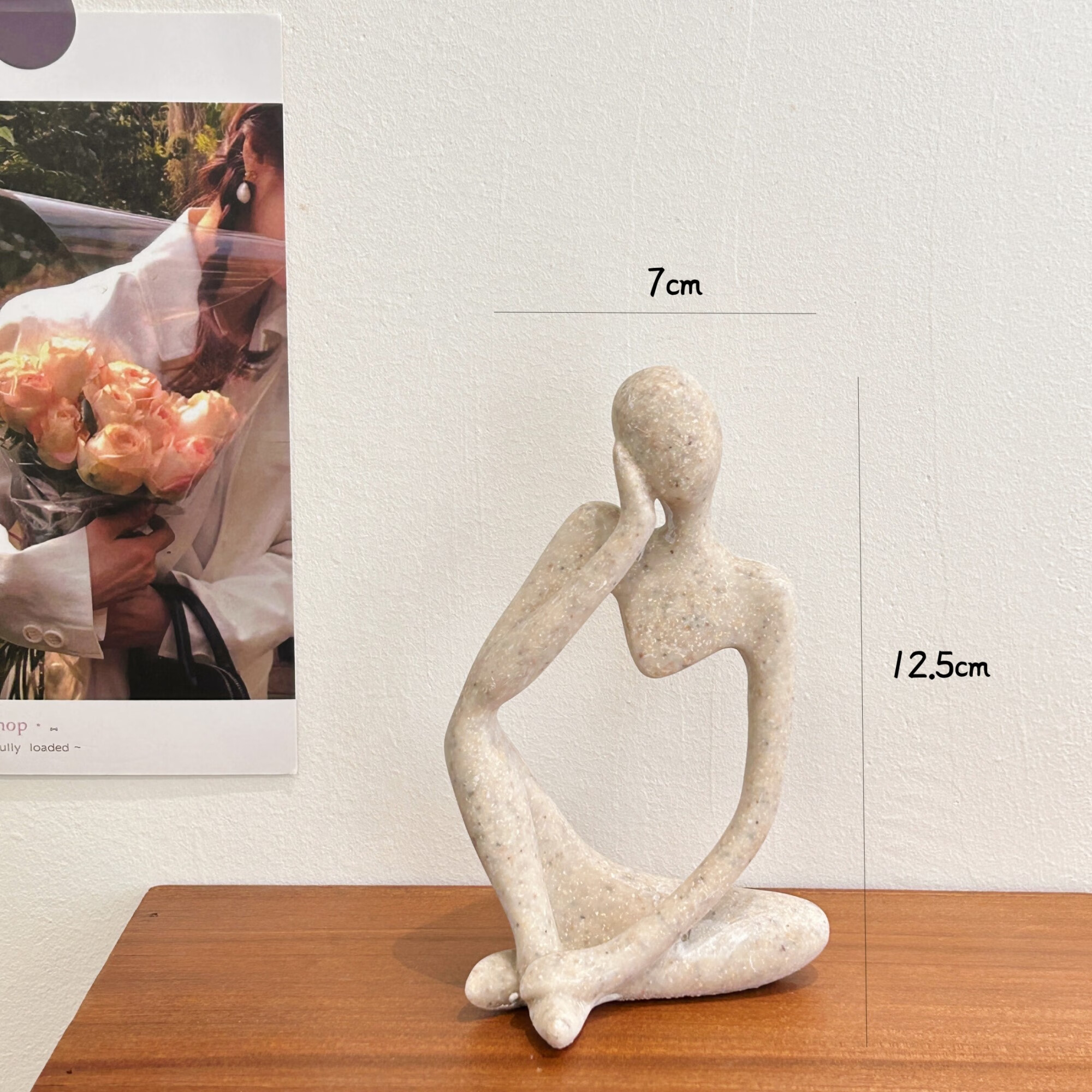 ins艺术风抽象人物思考者摆件客厅卧室玄关家居装饰桌面搭配创意 左思