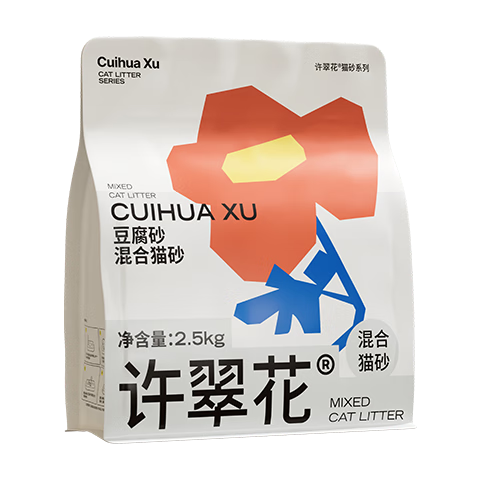 许翠花 豆腐混合猫砂 不易粘底易结团木薯植物强吸水除臭 【试用】单包 2.5kg