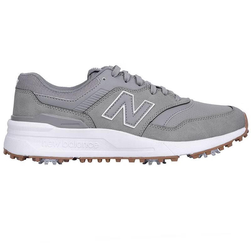 NEW BALANCE高爾夫鞋男士舒適輕便緩震透氣灰色防水系帶釘鞋底戶外球場 Gray 41.5