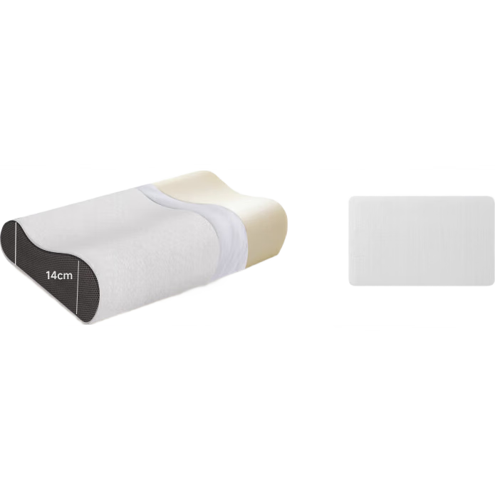 诺伊曼记忆棉男士高个大个胖子睡觉健身专用高枕头加大加厚侧睡护颈椎枕 【高度12-14cm】+原装纯棉枕套 单只