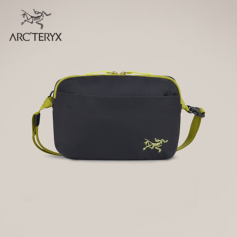 ARC'TERYX始祖鸟 HELIAD CROSSBODY 男女同款 腰包 BLACK / OLIVE MOSS/黑色/榄苔绿 均码