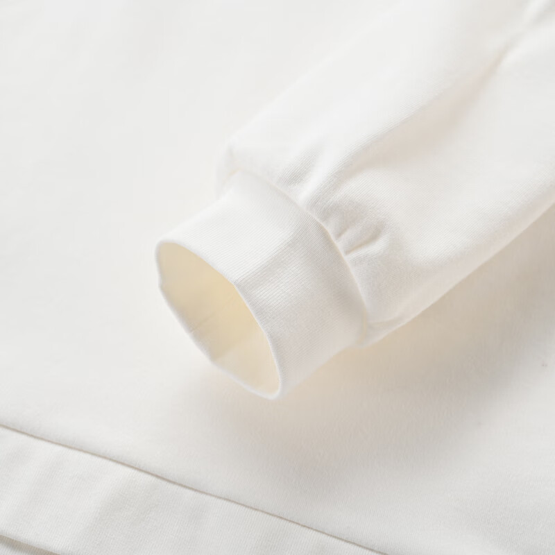 铅笔俱乐部童装2025春装清仓女童百搭t恤儿童上衣女孩长袖尖领 米白 110 cm