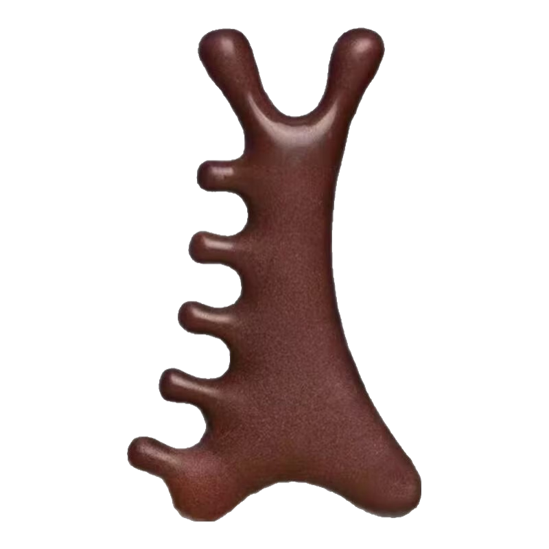 四合一头皮按摩梳子头部头疗疏通经络神豁脸部眼部刮痧神器 PP按摩梳 （四合一多功能按摩梳）1把装