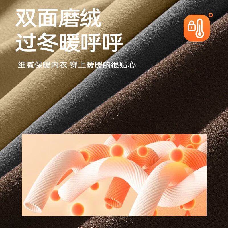 真维斯(JEANSWEST)长袖t恤女双面加绒内搭打底衫女秋冬季2025新款显瘦保暖秋衣上衣 白色 纸盒熊_K S