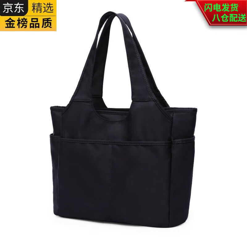 GUIG德国进口品质女士大容量帆布托特包短途手提旅行包多隔层单肩包上 橄榄绿