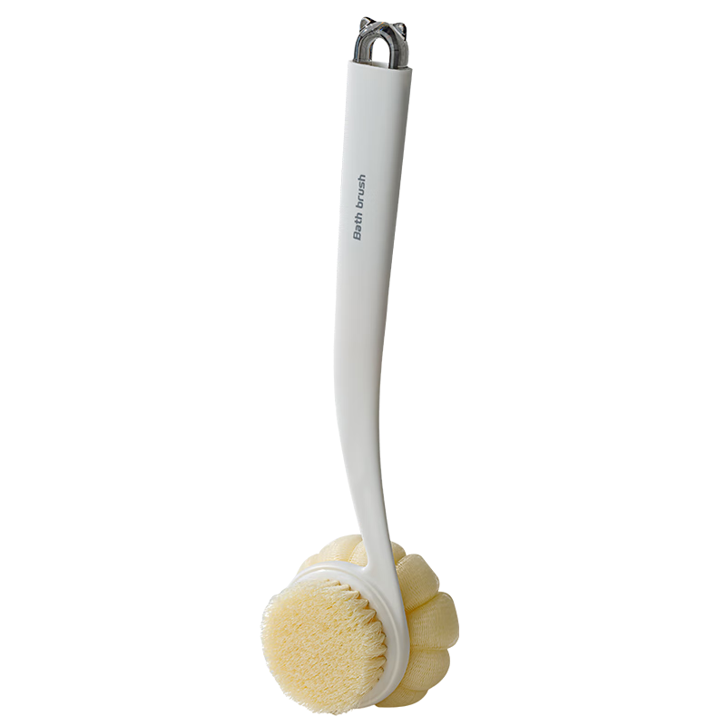 家の物語(yǔ)【甄選直發(fā)】雙面洗澡擦背軟毛女士長(zhǎng)柄搓背沐浴球刷子擦后背洗澡 【1個(gè)裝】白色雙面刷