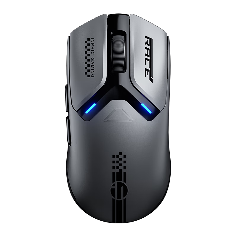 英菲克(INPHIC)IN10PRO無(wú)線(xiàn)游戲鼠標右手工學(xué)電競鼠標2.4G/有線(xiàn)/藍牙三模 PAW3950 30000DPI/8K回報率 鈦銀灰