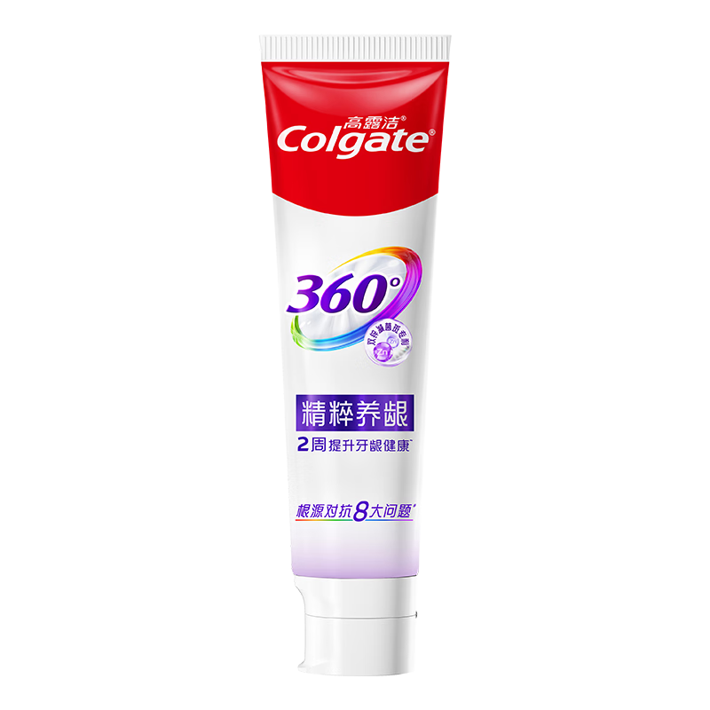高露洁（Colgate）360°多效护理脱敏牙膏护龈含氟防蛀清新口气牙菌斑180g精粹养龈