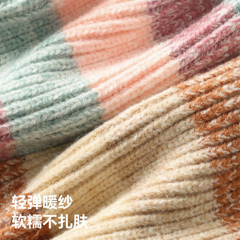 贝肽斯儿童围巾冬季针织围巾男女宝宝围脖婴儿保暖防风围巾护脖 灰色 【吸湿发热 蓄热锁温】 1-6岁