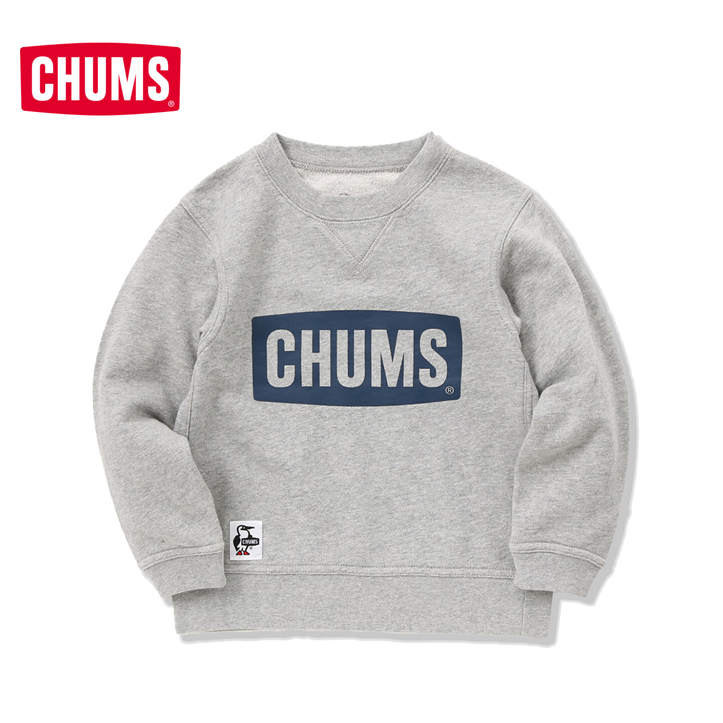 CHUMS洽洽鸟户外秋装儿童卫衣长袖运动套头衫男女童针织上衣CH20-1077 CH20-1077-Z321 XL