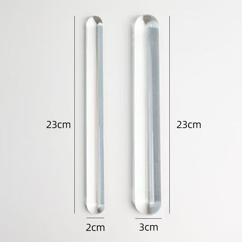 吉品帝实心擀面杖高硼硅玻璃光滑透明易粘土压泥棒 直径2*高硼硅玻璃 2c 【直径2】高硼硅玻璃  23cm