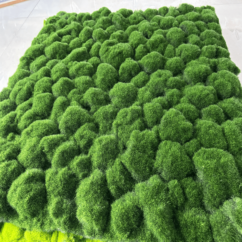 模拟胀形苔藓移植地毯苔藓草皮创意植物墙背景墙装饰铺装户外 墨绿色 一平方价格