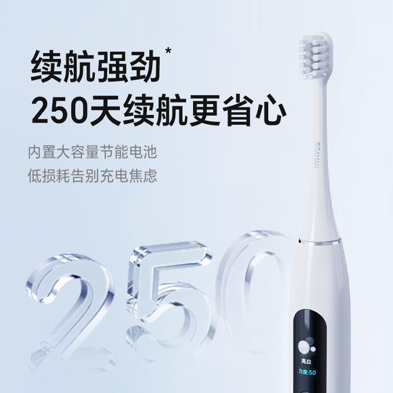 罗曼(ROAMAN)情侣电动牙刷套装一对成人智能自动带显示屏礼物男女士款专用HT200 智能屏HT200粉色