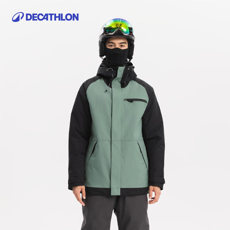 迪卡侬（DECATHLON）户外冬季运动滑雪服单板男防水防风保暖装备SNB 100 绿色 XL