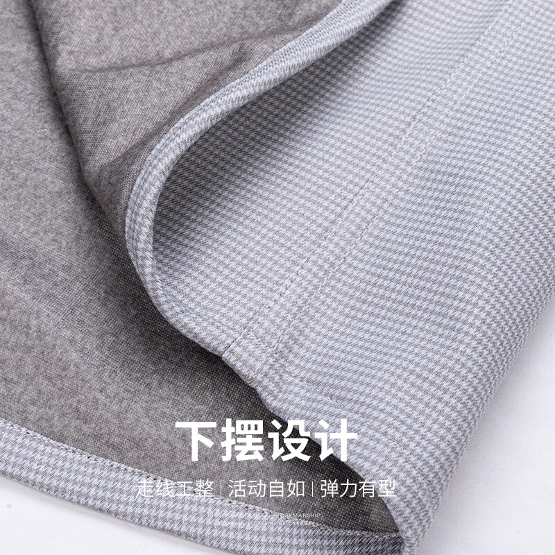 SHANSHAN杉杉【90鹅绒】衬衫男冬季商务休闲加绒加厚保暖舒适男士长袖上衣 灰色 41