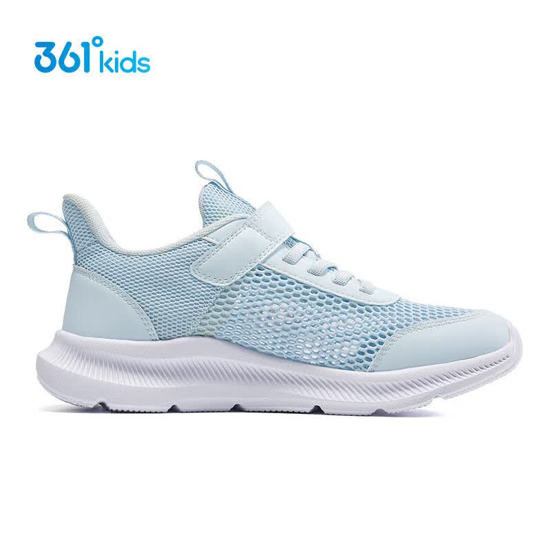 361°儿童运动鞋男童跑鞋夏季大网孔轻便魔术贴女童休闲透气运动鞋 【大网孔】水清蓝色/婴儿粉色 38