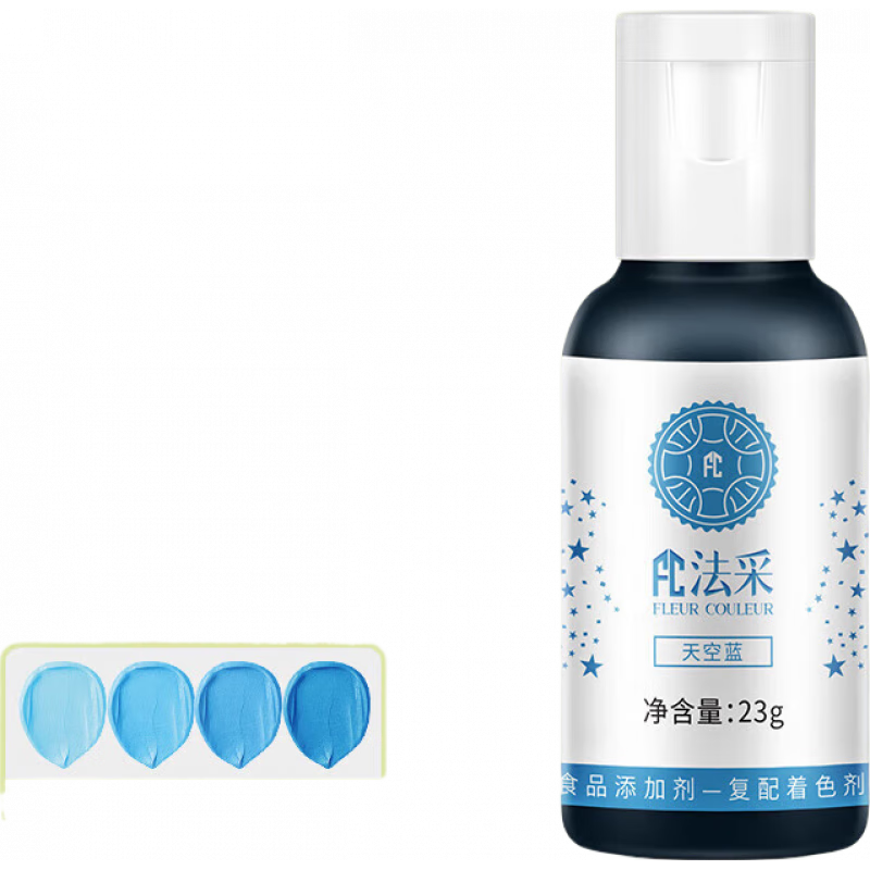 FLEUR COULEUR法采FLEUR COULEUR食用色素烘焙專用顏料奶油馬卡龍裱花FC 天空藍(lán)23g