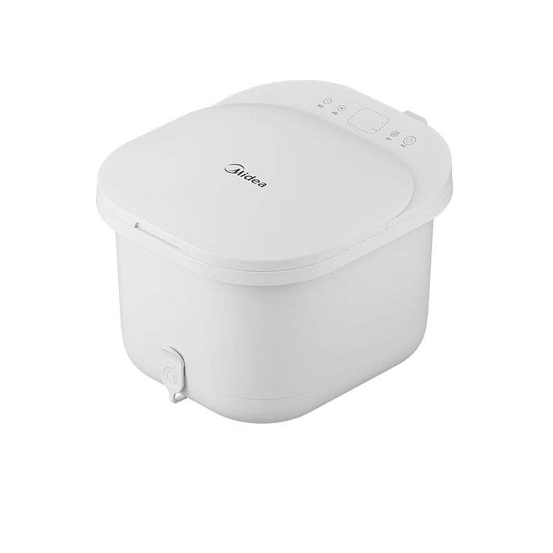 美的（Midea）泡脚桶加热自动按摩洗脚恒温杀菌电动养生洗脚盆足浴盆一体机泡小腿过膝可拆洗男士女士生日礼物 仿真滚轮按摩+四重安全防护丨基础款