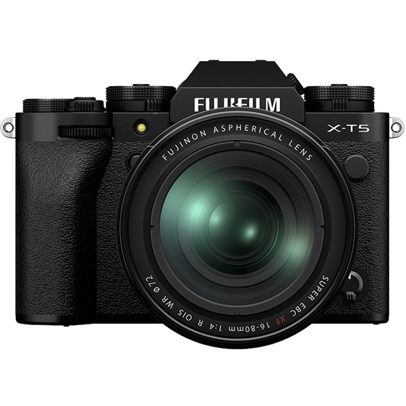 富士（FUJIFILM）X-T5/XT5 微单相机 套机（16-80mm) 4020万像素 7.0档五轴防抖 6K30P 经典机械拨盘 黑色