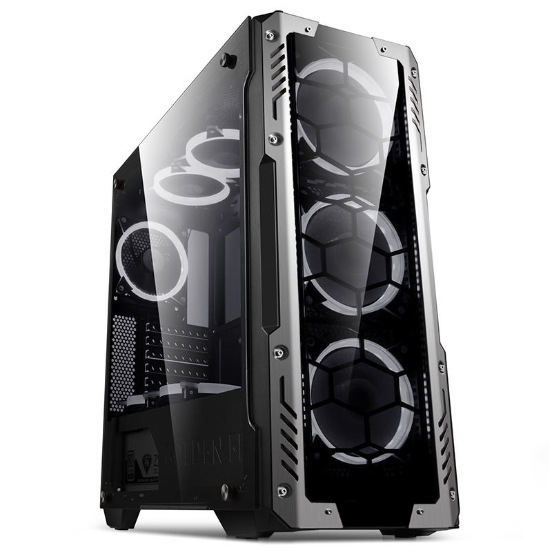 金河田三面玻璃机箱